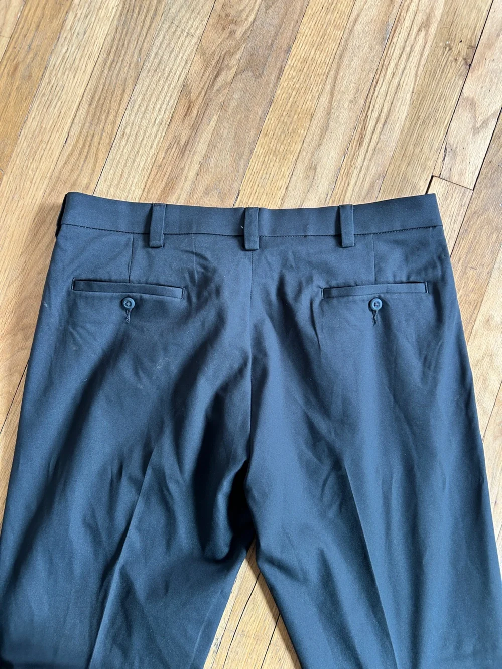 Haggar Black Men's Dress Pants - Modern Flat Front